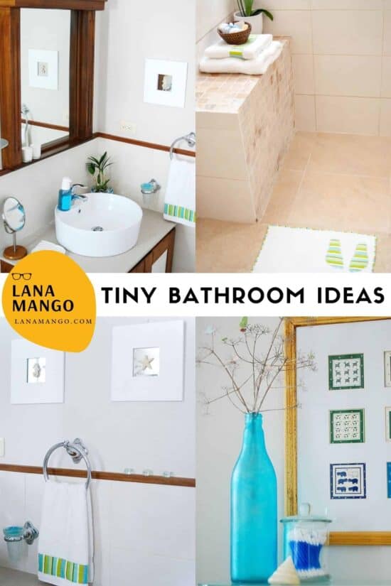 Tiny bathroom spa-like decor