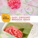 How to make croche brooch lanamango 10