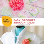 How to make croche brooch lanamango 6