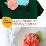 How to make croche brooch lanamango 7