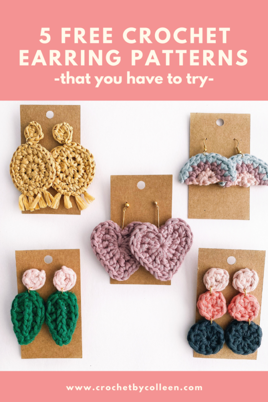 5 crochet earrings