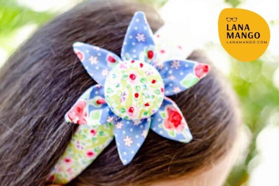 Hairband flower lanamango step9