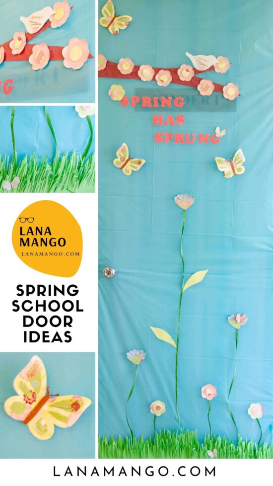 Ideas primaverales para decorar la puerta del aula