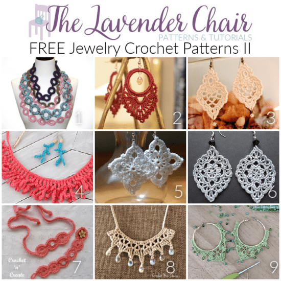 Free jewlery crochet patterns ii the lavender chair