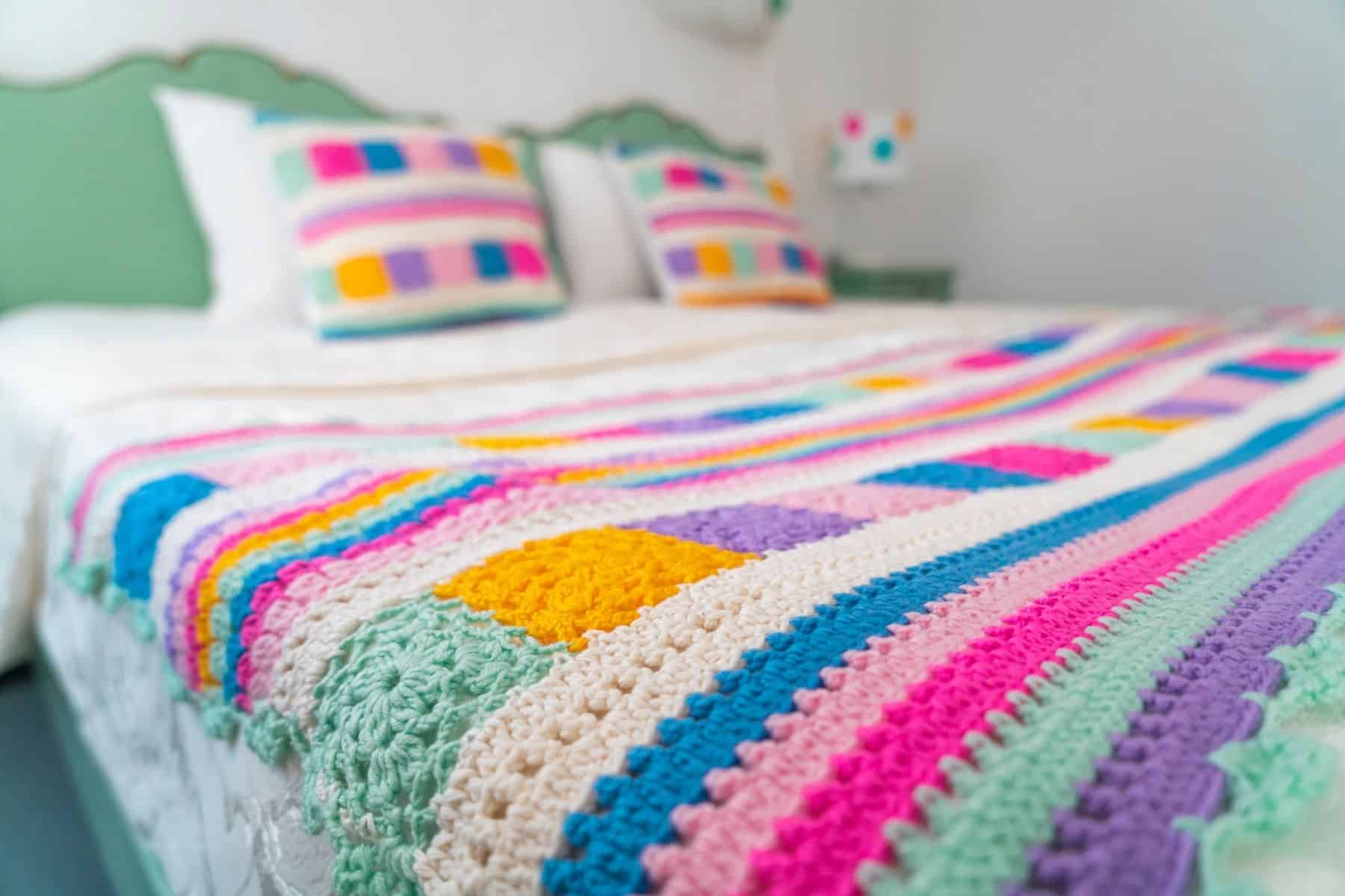 Vintage crochet bedding.
