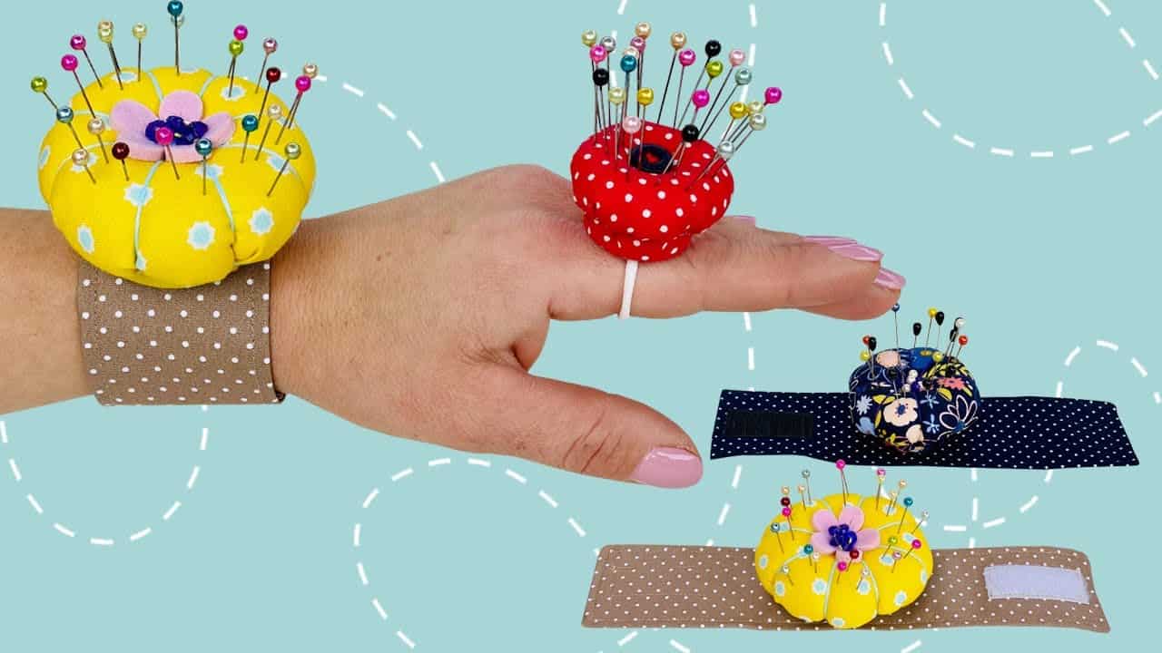 DIY Wrist Mini Hat Charm Pin Cushion with Bottle cap, Pin Holder, How to  Make a Wrist Pin cushion