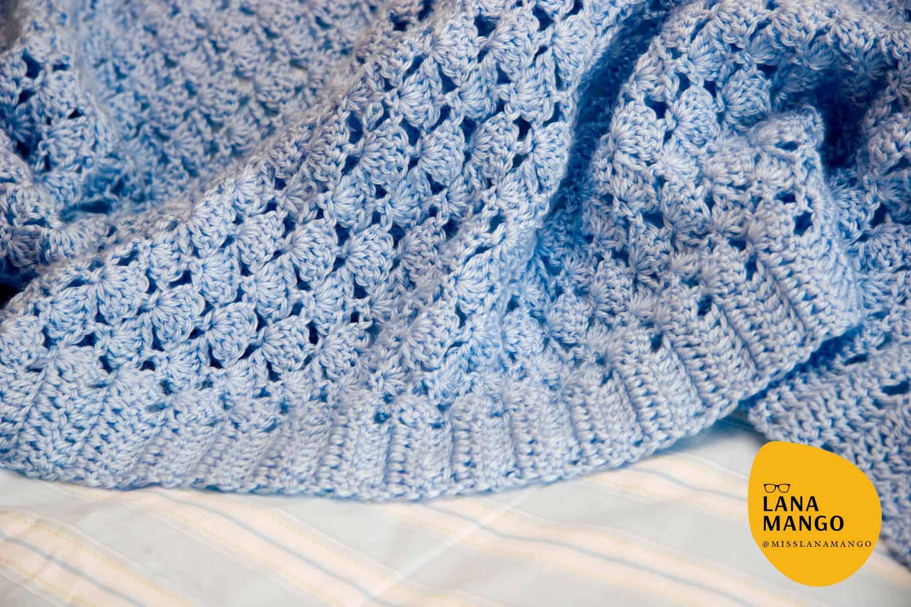 Crochet baby blanket.